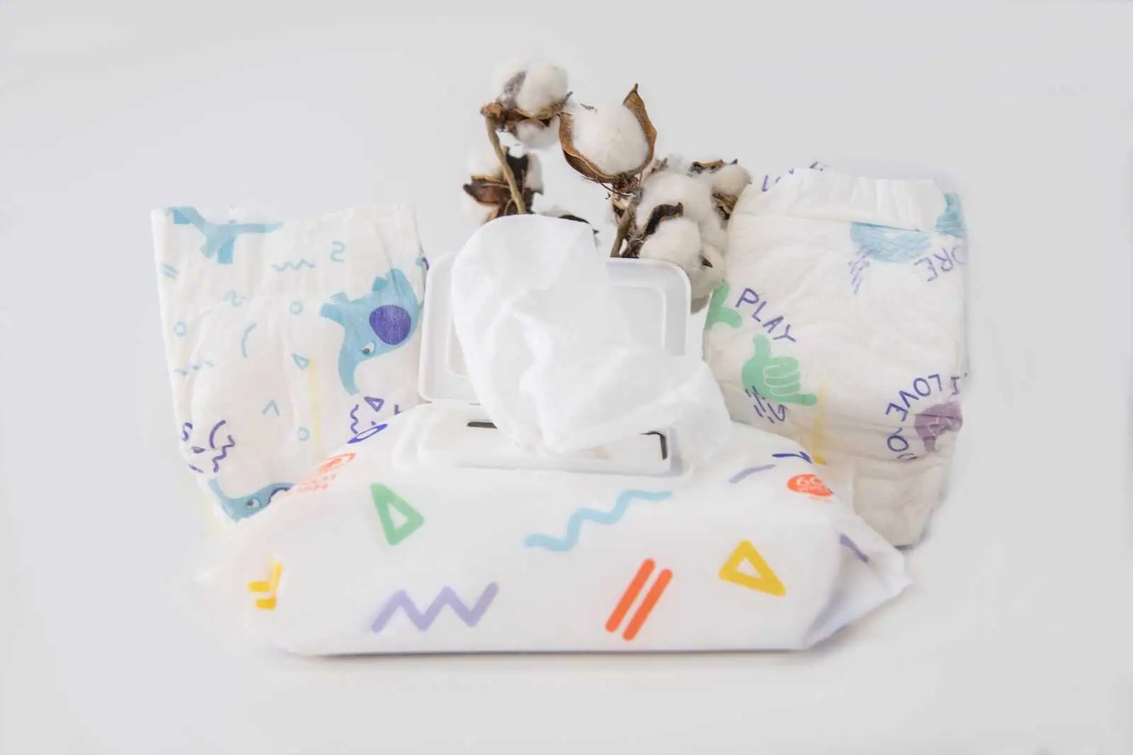 Baby wipes and cotton from surrogacy journey, symbolizing care and support in surrogacy programs.